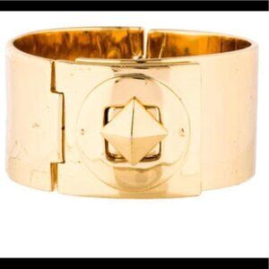 Kate Spade Gold-Tone Pyramide Stud Turnlock Bangle Bracelet